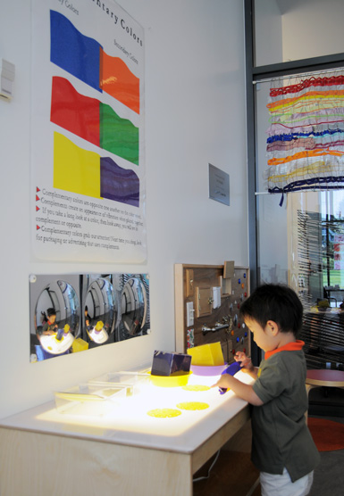 purple and yellow light table exploration - The Eric Carle Museum of Picture Book Art