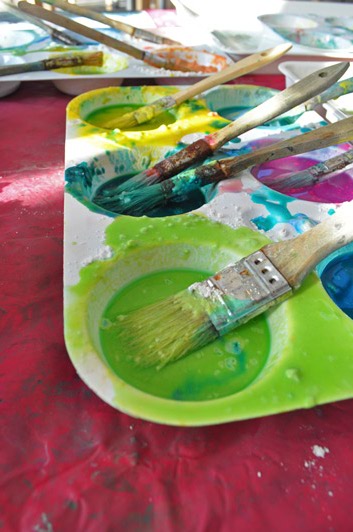 Toddler Art Activity: Flour Paint Experiment / The Eric Carle Museum of Picture Book Art