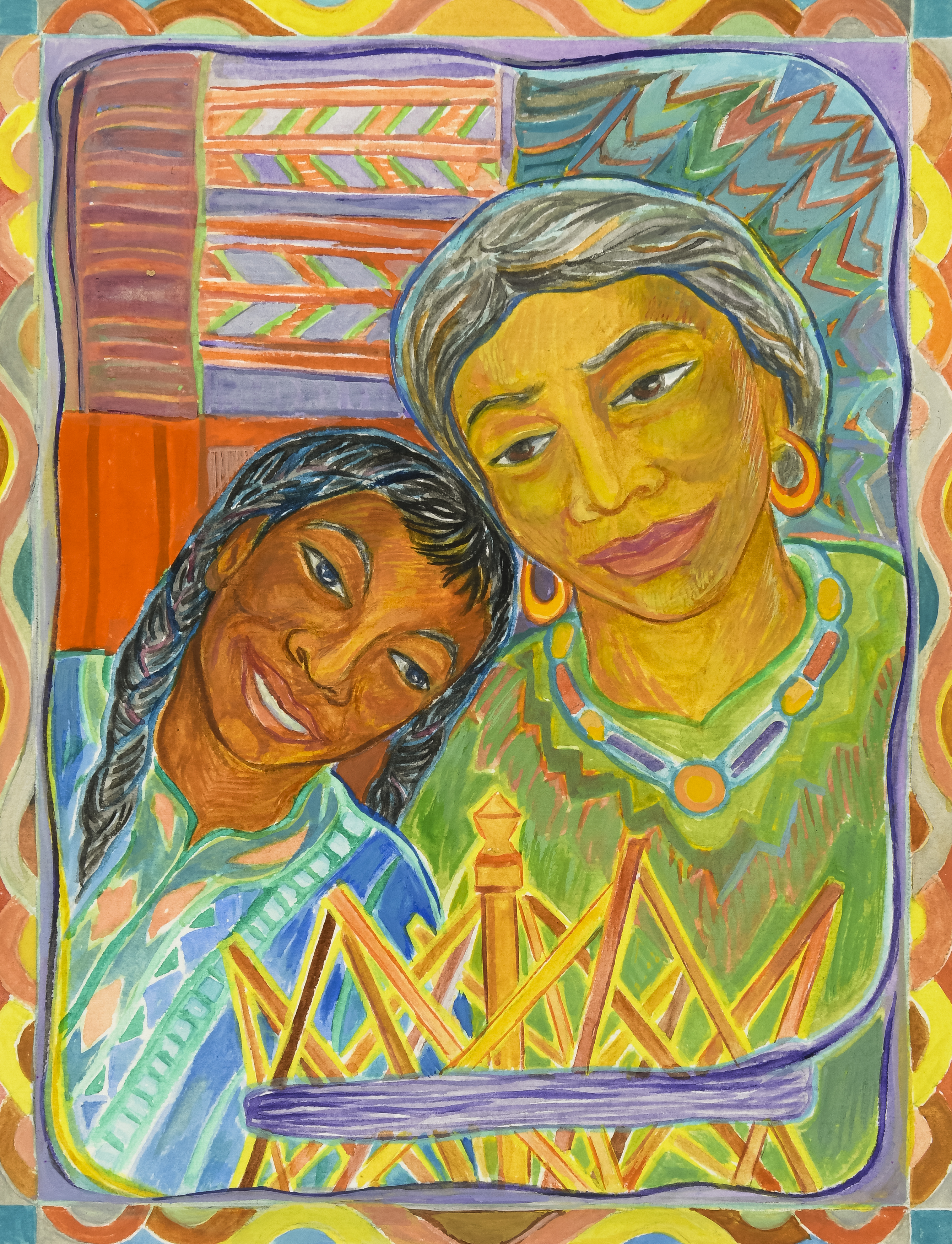Illustration of two women. 