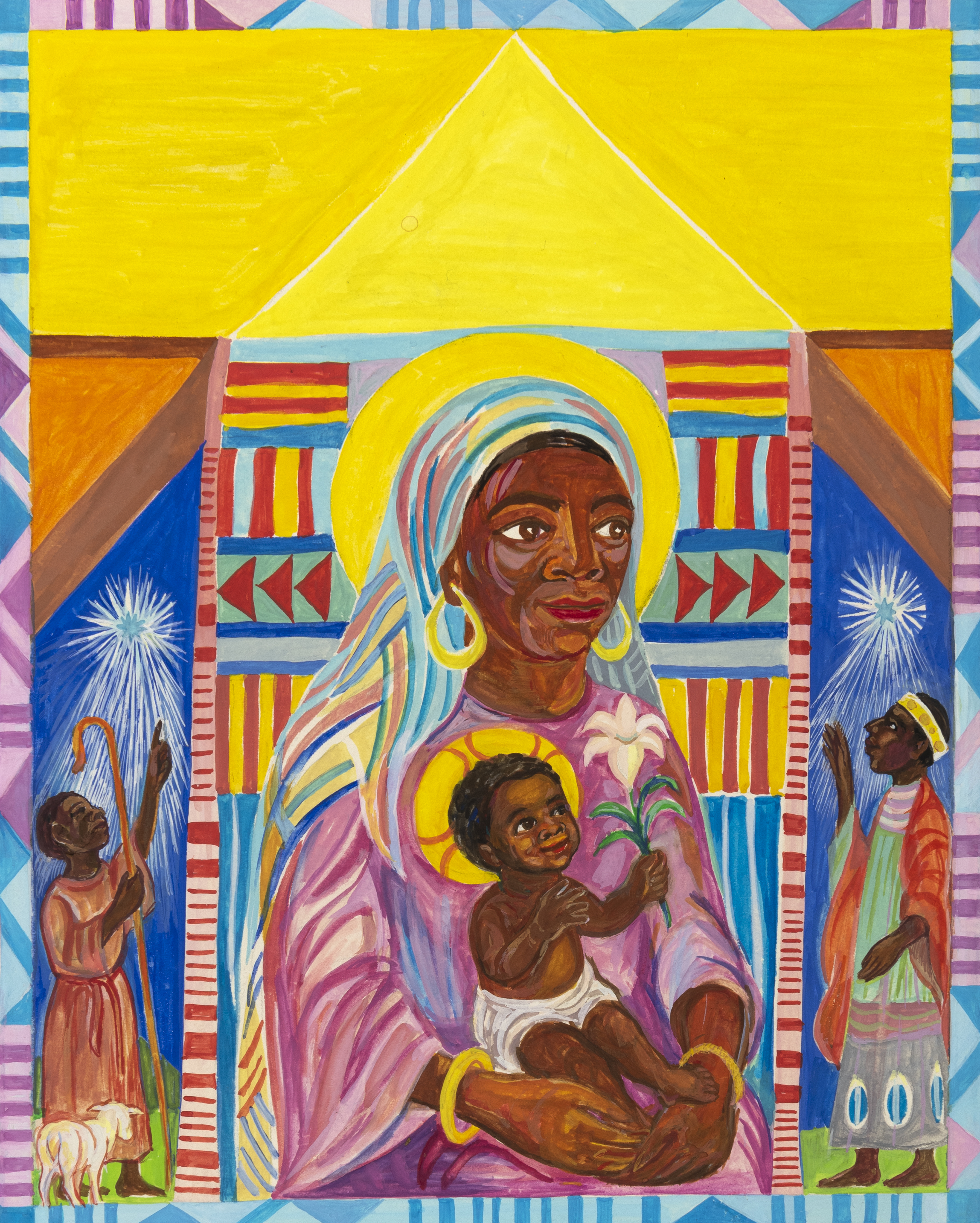 Illustration of Madonna and Child.