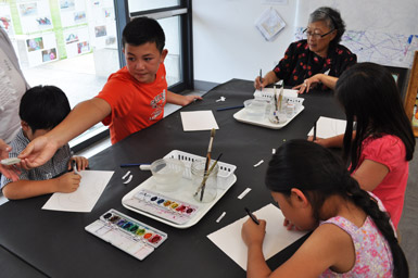 Watercolor with Words/ Special Sunday at The Eric Carle Museum Art Studio