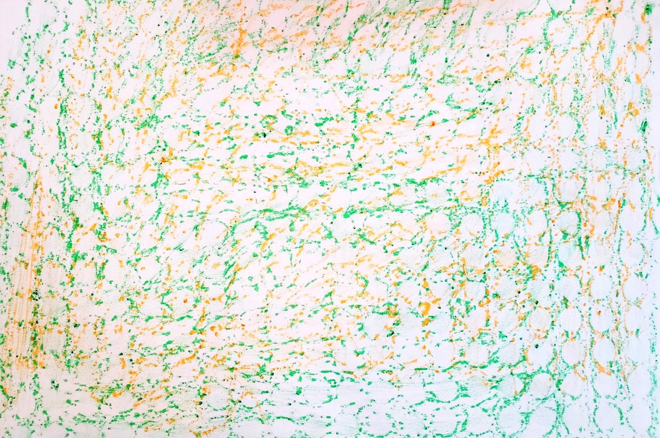 Multi-colored texture rubbings with a defined circle pattern