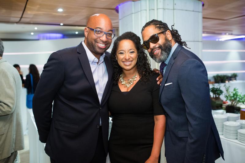 Kwame Alexander, Tami Charles, and Randy Preston at The Carle Honors