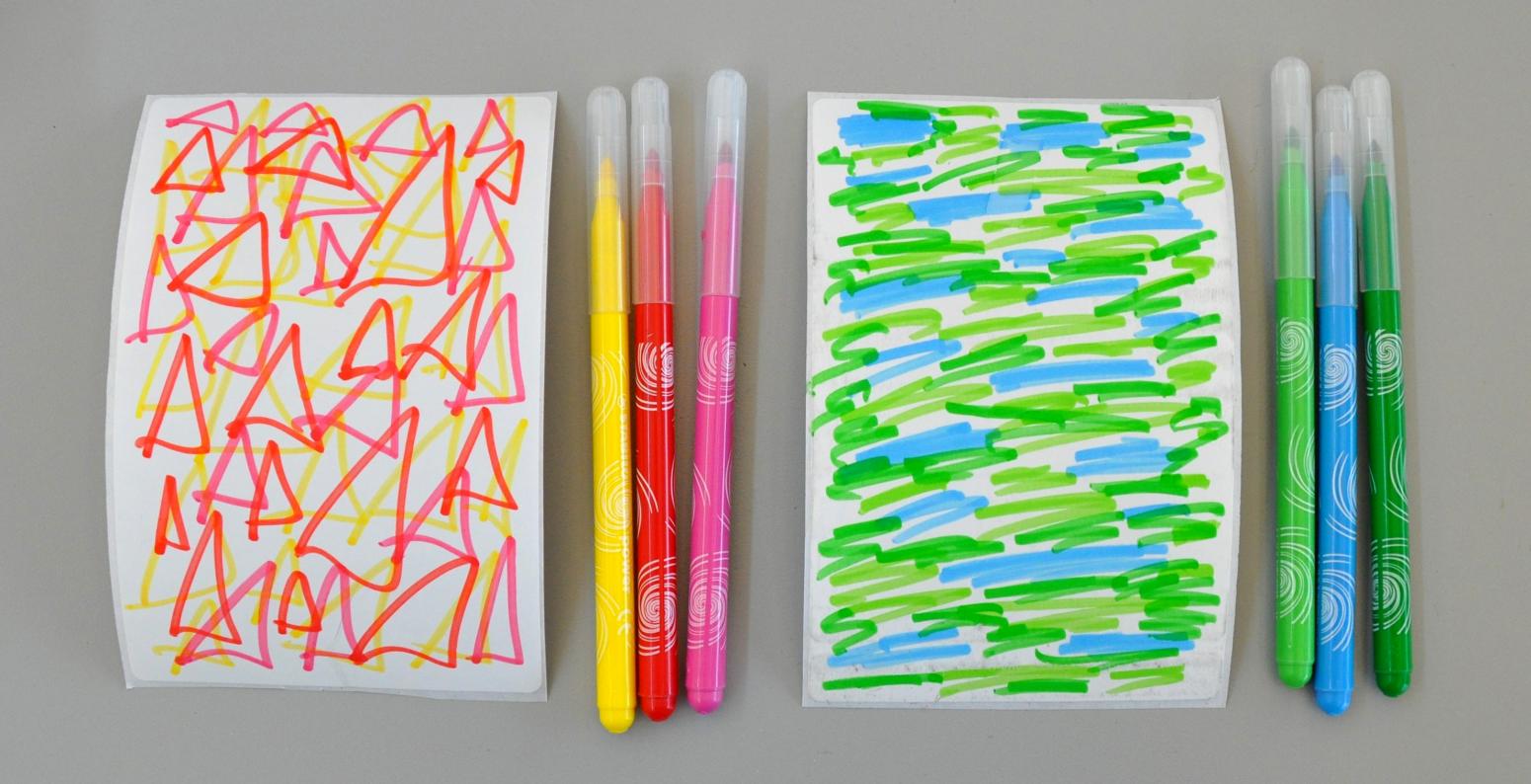 Patterned stickers and markers