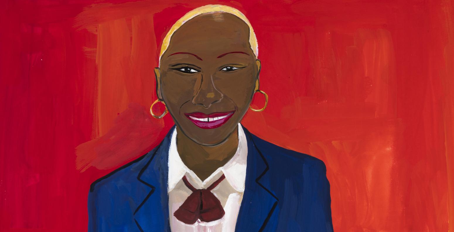 Illustration of smiling security guard.