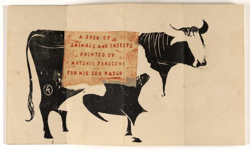 Illustration of cow. 