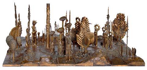 Photograph of large bronze sculpture.