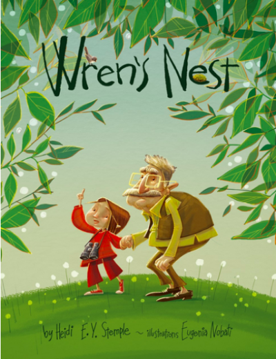 Wren and Grandad search the trees for a nest.