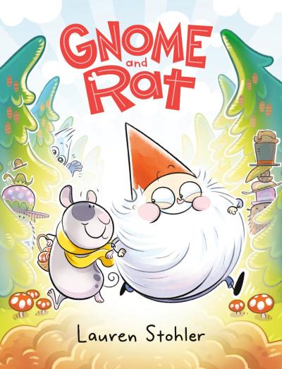 a rat and a gnome in a forest