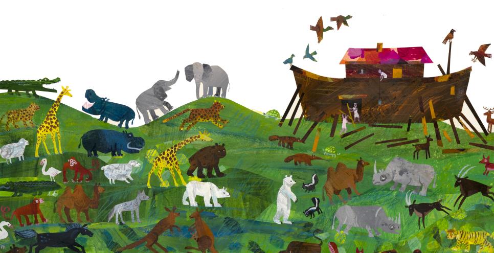 Illusteratrion of ark with anmials.