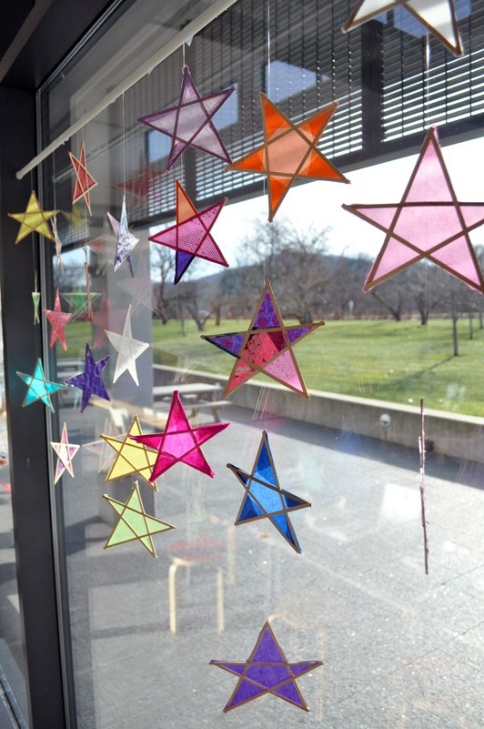 wood and paper stars
